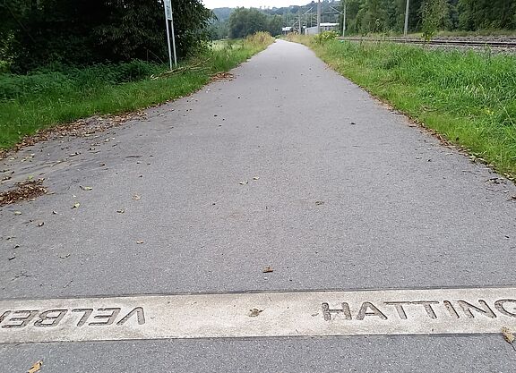 Deilbachradweg an der Grenze von Velbert nach Hattingen