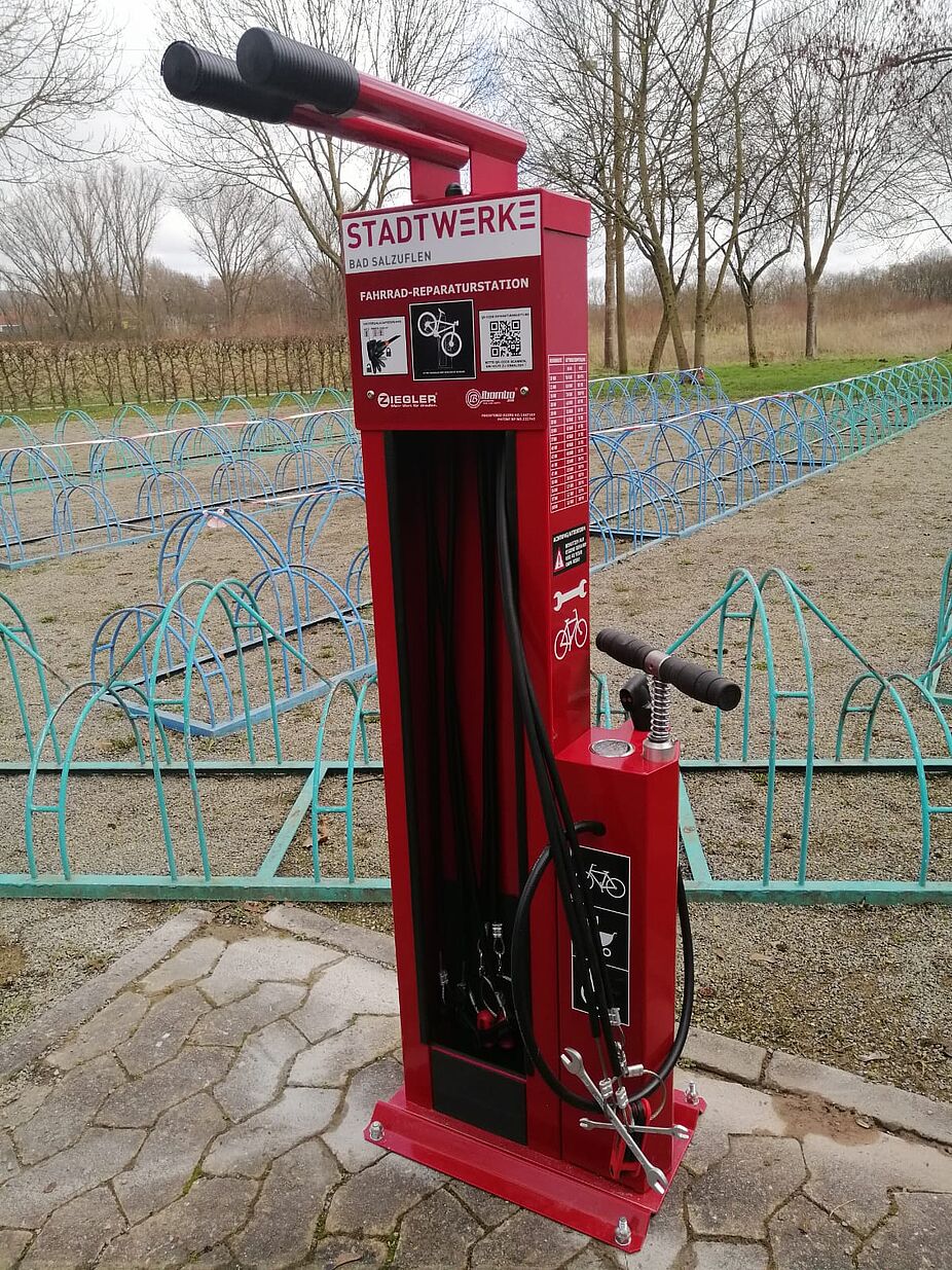 Fahrrad-Reparatur-Station Bad Salzuflen Begabad Die Fahrrad-Reparatur-Station am Begabad