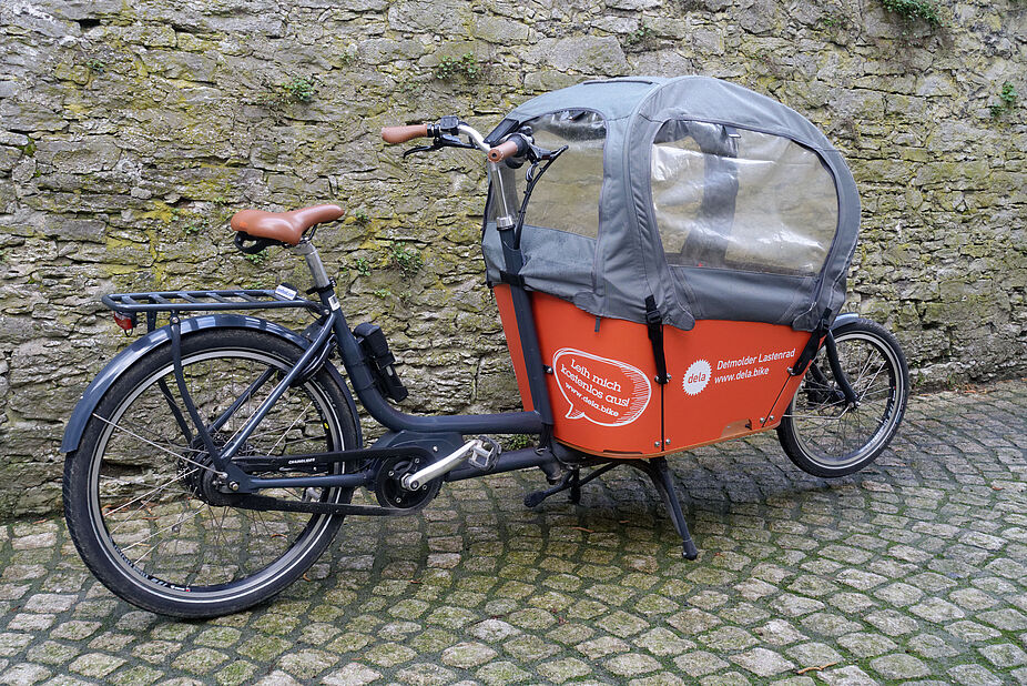 DELA 2 - Detmolder einspuriges E-Lastenrad mit Kabine ADFC Lippe, DELA Detmolder Lastenrad E-Einspurer mit Kabine