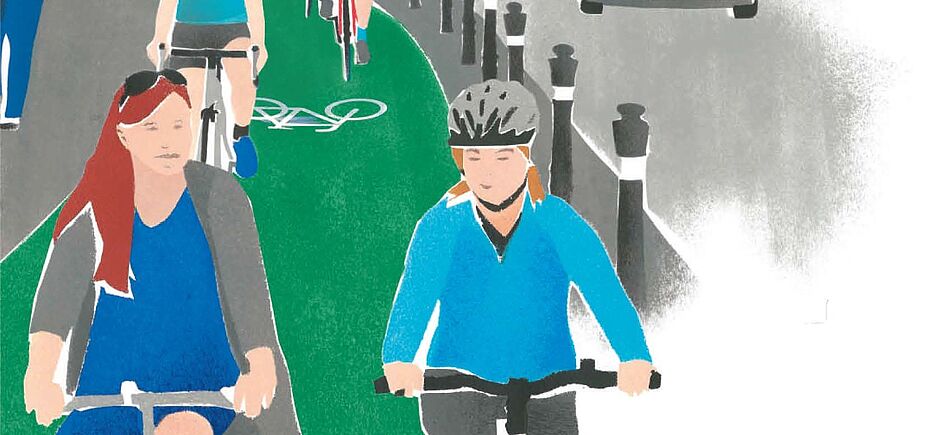 Symbol für die Verkehrswende ADFC e.V. Grafik so geht verkehrswende