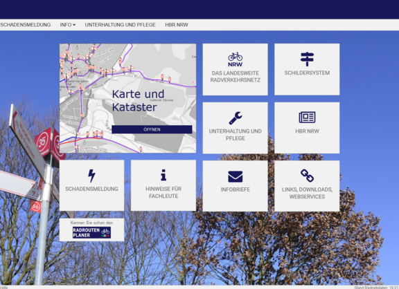 Onlineportal StraßenNRW Radnetz