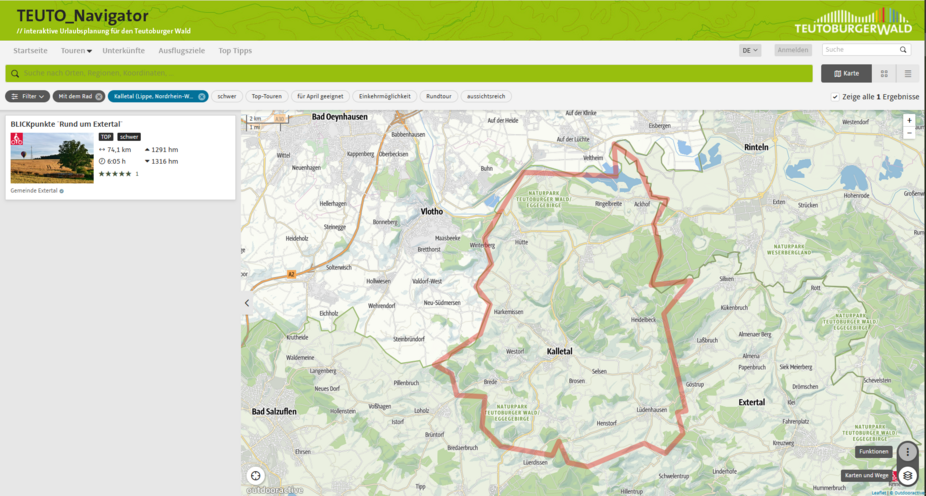 Kalletal Radtouren Karte Teutonavigator Kalletal Radtouren Karte Teutonavigator