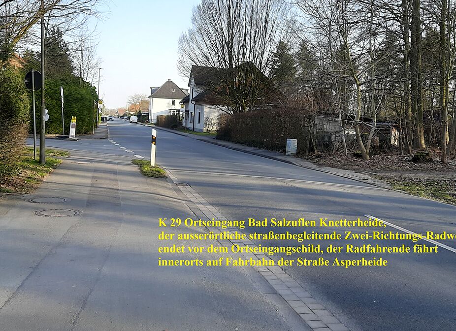 Bad Salzuflen - Asperheide - Diskussion Schutzstreifen Bad Salzuflen - Straße Asperheide - Diskussion Schutzstreifen