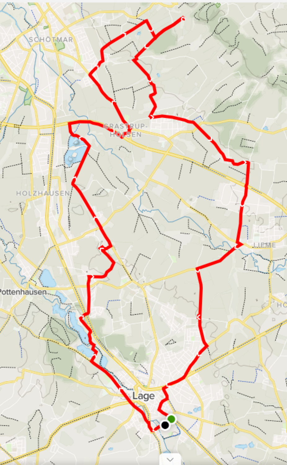 Lage 1. Tour nach Schötmar Berghof