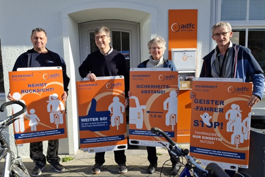 2026 03 ADFC Lippe Kampagne Sicherheit für Radfahrende Vorstellung der Kampagne Sicherheit pro Radverkehr ADFC Lippe März 2026