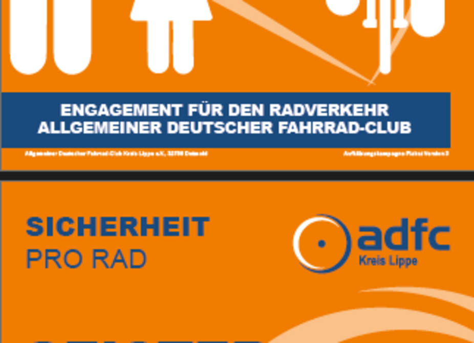 ADFC Lippe Kampagne Sicherheit - Motiv Rücksicht + Geisterradler ADFC Lippe Kampagne Sicherheit - Motiv Rücksicht + Geisterradler