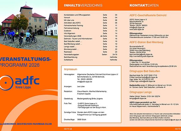 2026 ADFC Lippe Tourenprogramm - Bild für Homepage
