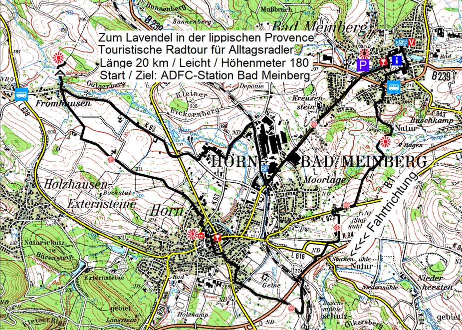 Horn - Bad Meinberg Touristische Lavendel-Tour - ADFC Lippe