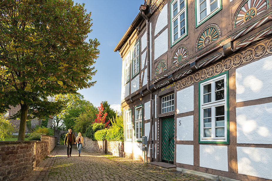 Blomberg - historisches Amtshaus an der Burg mit Stadtmauer Blomberg - historisches Amtshaus an der Burg mit Stadtmauer