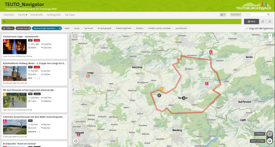 Barntrup Radtouren Karte Teutonavigator Radtouren Karte Teutonavigator Barntrup